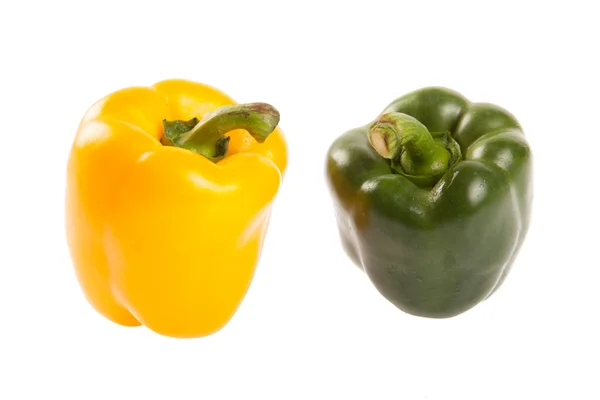 Yellow and green bell peppers — Stock Photo, Image