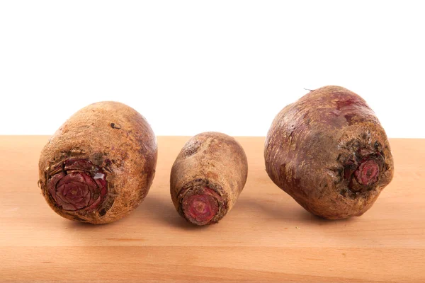 Three fresh beetroots — Stock Photo, Image