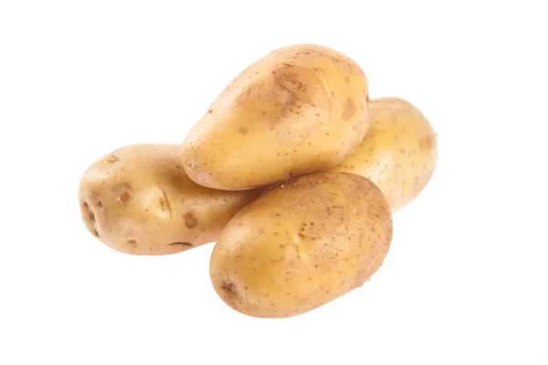 Aardappelen op witte achtergrond — Stockfoto