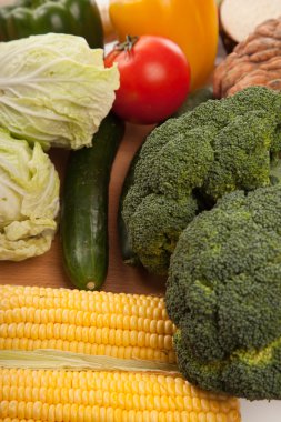 Renkli taze karışık sebze