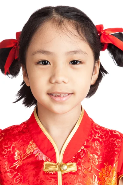 Menina asiática em chinês cheongsam vestido — Fotografia de Stock