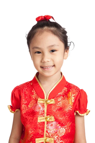 Asian girl in chinese cheongsam dress — Stock Photo, Image