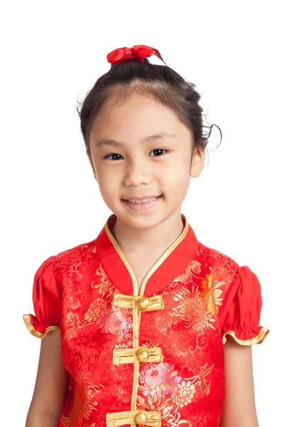 Asyalı kız cheongsam Çin elbiseli — Stok fotoğraf