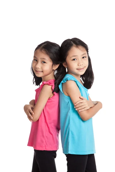 Happy Asian twins girls  smile — Stock Photo, Image