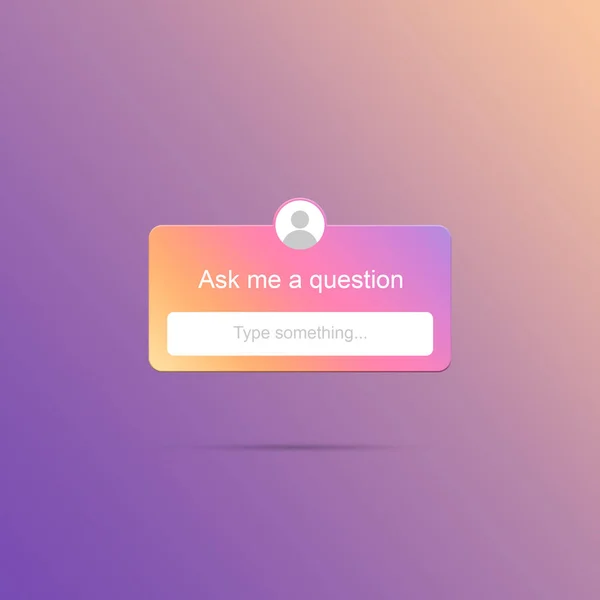 Ask Question Instagram Interface Form — Stock Photo, Image