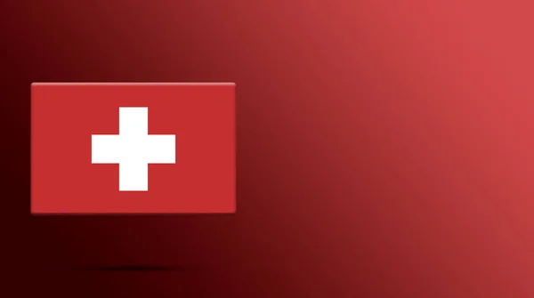 Switzerland Flag Render National Flag — Stock Photo, Image