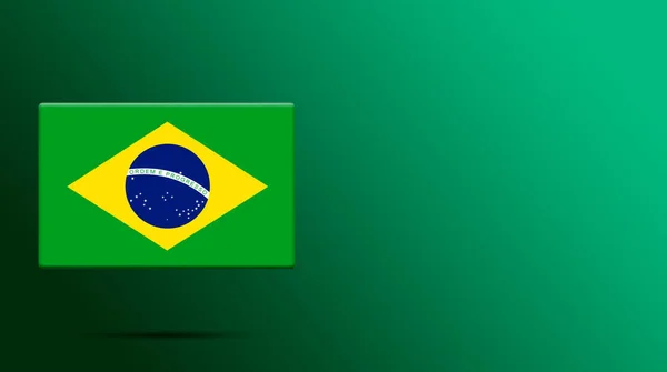 Brasile Bandiera Rendering Bandiera Nazionale — Foto Stock