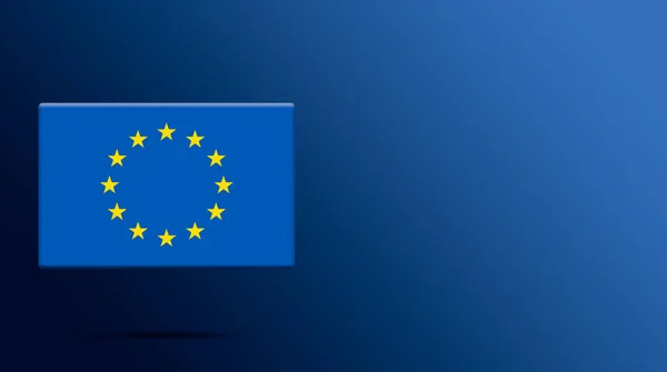 Európai Unió Lobogója Renderelés Nemzeti Lobogó — Stock Fotó