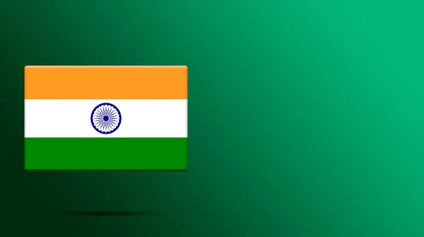 Bandera India Render Bandera Nacional —  Fotos de Stock