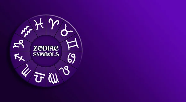 Zodiac Skyltar Hjul Astrologi Konstellationer Zodiaktecknen Återgivning — Stockfoto