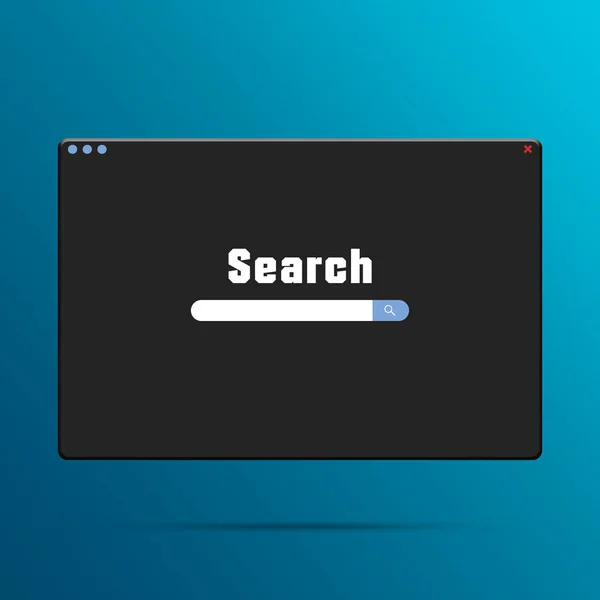 Browser Window Search Page Search Bar Website Search Render — Stock Photo, Image