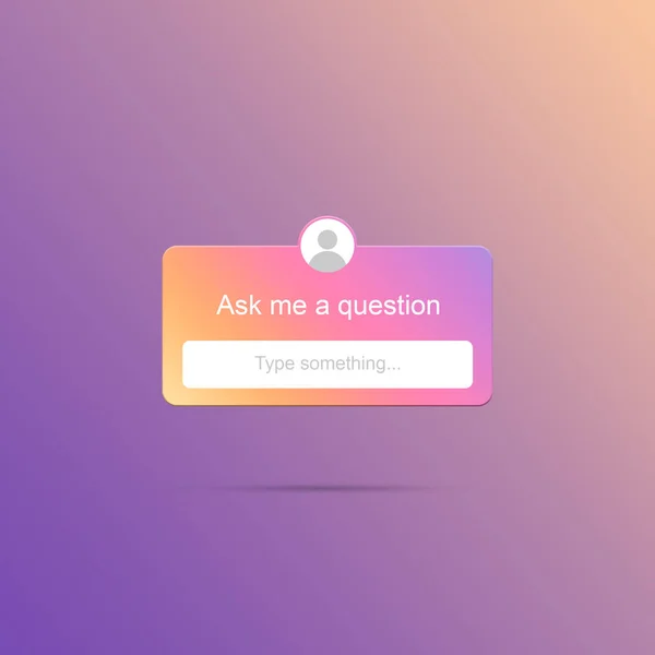 Κάντε Μου Μια Ερώτηση Instagram Interface Form Royalty Free Φωτογραφίες Αρχείου