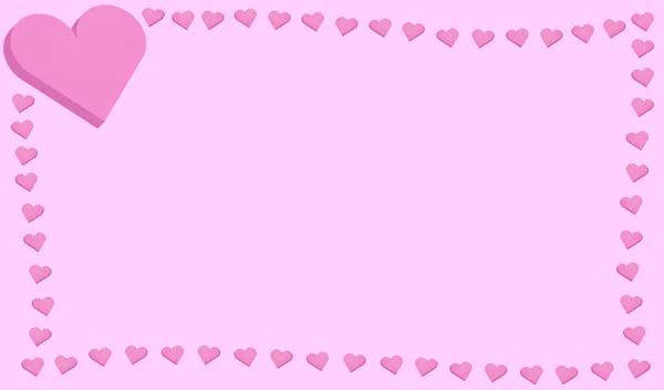 Marco Corazones Concepto Del Día San Valentín Día San Valentín — Foto de Stock