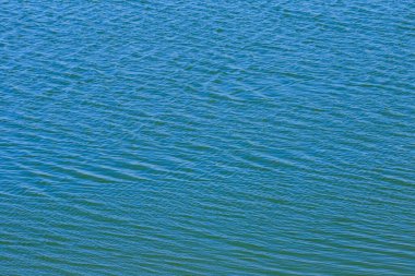 Mavi sudaki dalgalanmaların tanecikli soyut bir görüntüsü bir şablon oluşturuyor.