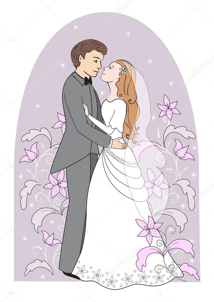 Romantic wedding card