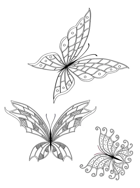 Contourne mariposa — Vector de stock