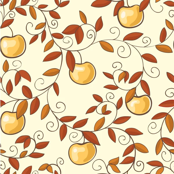 Спелые осенние яблоки — стоковый вектор