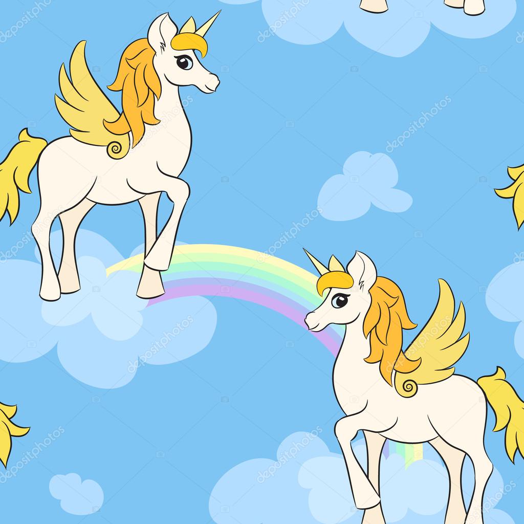 die Pegasi in den Wolken am Himmel — Stockvektor © SnowKat 88756564