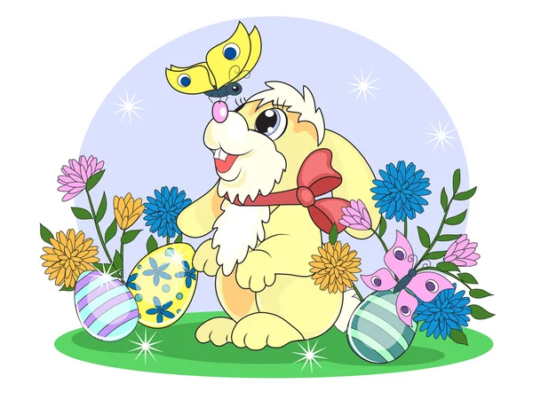 Aranyos húsvéti nyuszi — Stock Vector
