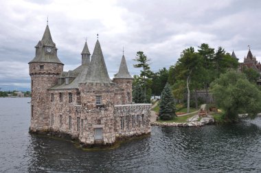 German Castle built on one of the Thousand Islands, Ontario, Can clipart