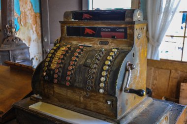 antika para makinesi caddeye 1830's şehir, Güney dakota, ABD