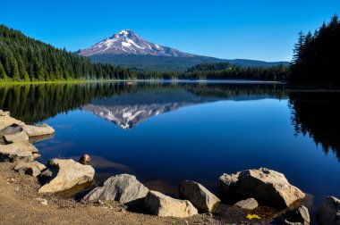 trillium göl mount hood, oregon, ABD ile sabah erken