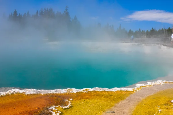 En av de många natursköna landskapen i yellowstone nationalpark, — Stockfoto