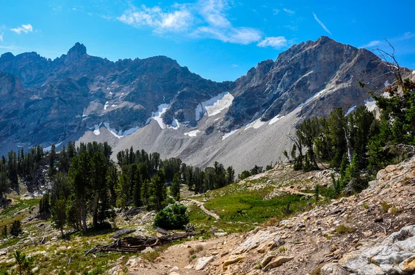 Štětec Canyonu stezka v grand tetons národní park, wyoming, — Stock fotografie