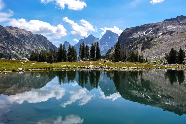 Penseel canyon parcours in de grand Tetons boven u uit national park, wyoming, — Stockfoto