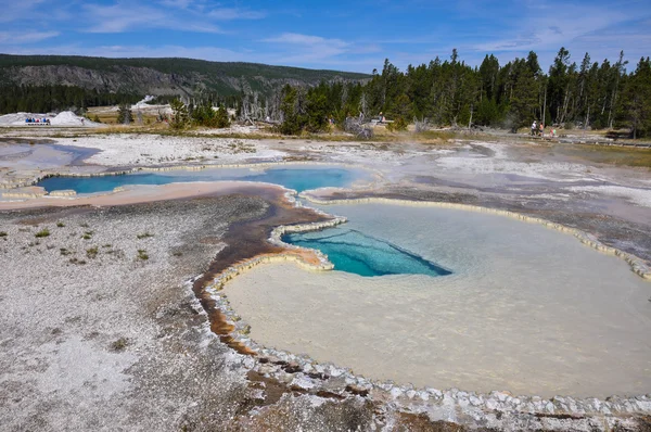 Uma das muitas paisagens cênicas do Parque Nacional de Yellowstone , — Fotografia de Stock