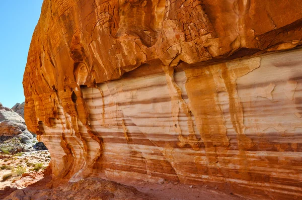 Muur op brand, vallei van brand provinciaal park, nevada, Verenigde Staten — Stockfoto