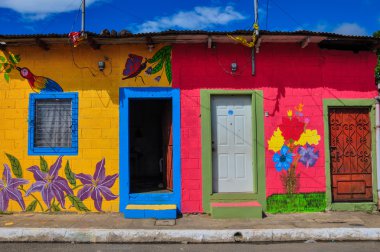 güzel renkli evleri, apaneca, el salvador