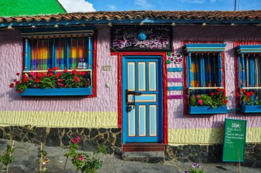 renkli evler pueblito açacak, boyaca, Kolombiya