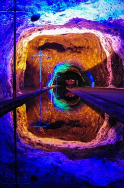 Perfect reflection in Nemocon Salt Mines, Colombia clipart