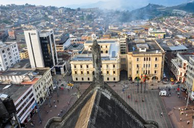 Şehir Manzaralı cathedral's top, manizales, Kolombiya