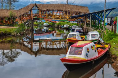 Delicate & colorful lago de Tota, Colombia clipart