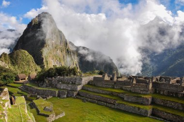 View over Machu Picchu Inca ruins, Peru clipart