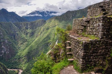 View over Machu Picchu Inca ruins, Peru clipart