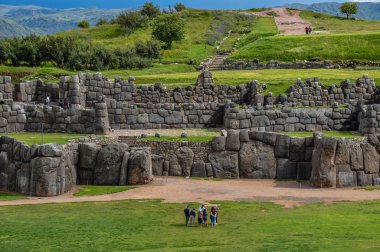 Saqsaywaman Incas ruins near Cusco, Peru clipart