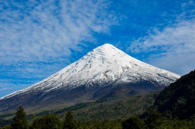 osorno volkan Lago todos los santos görüntülendi Şili