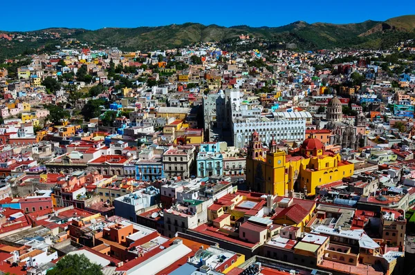 Visa över koloniala staden guanajuato guanajuato, mexico — Stockfoto