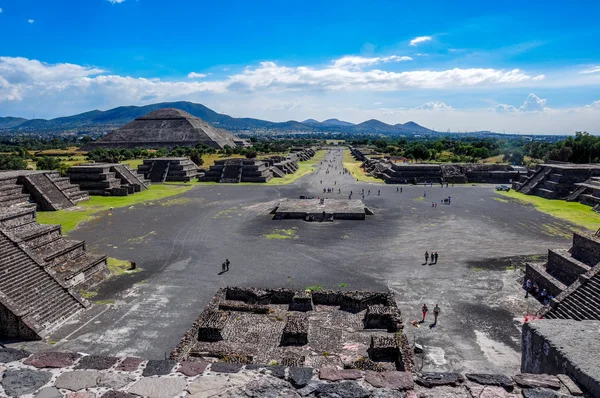 View of Teotihuacan ruins, Aztec ruins, Mexico — Stock Photo, Image