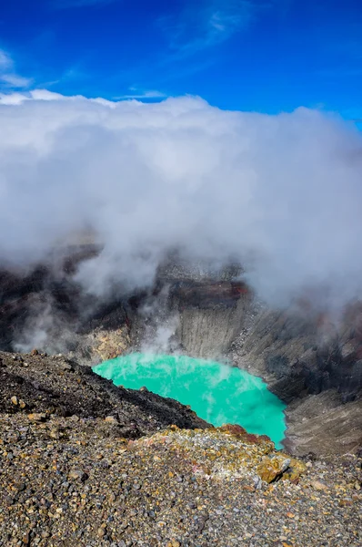 A kráter a vulkán santa ana, a cerro verde nemzeti park, a el salvad — Stock Fotó