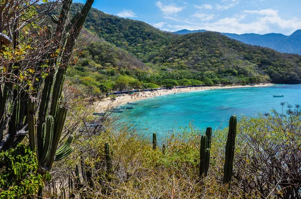 Kristallstrand im tayrona nationalpark, kolumbien — Stockfoto