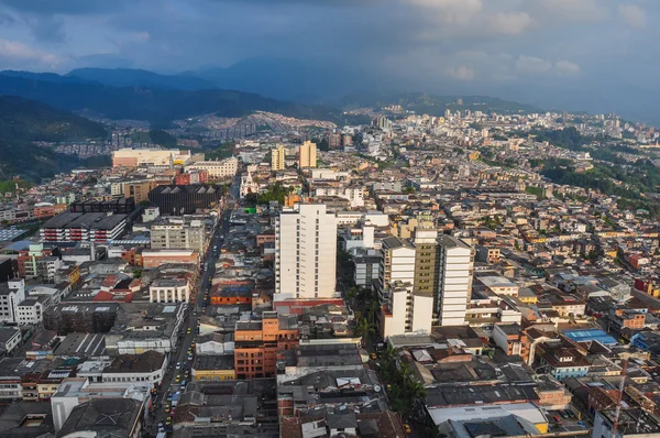 Видом на місто з Кафедральному соборі у верхній, Манісалес, Колумбія — стокове фото