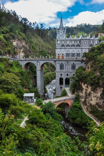 Igreja de Las Lajas no sul da Colômbia — Fotografia de Stock