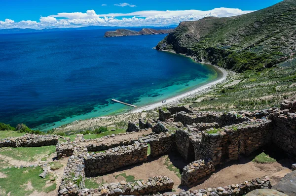 İnka harabelerini Isla del Sol, Bolivya — Stok fotoğraf