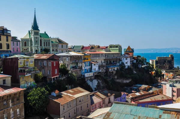 Vista sobre Valparaíso, en Chile — Foto de Stock