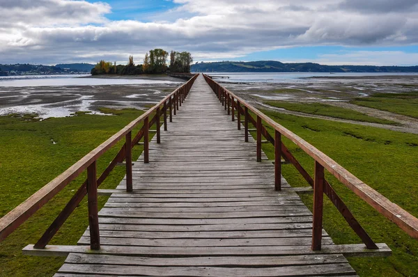 Nieskończoność dok, wyspa chiloe, chile — Zdjęcie stockowe