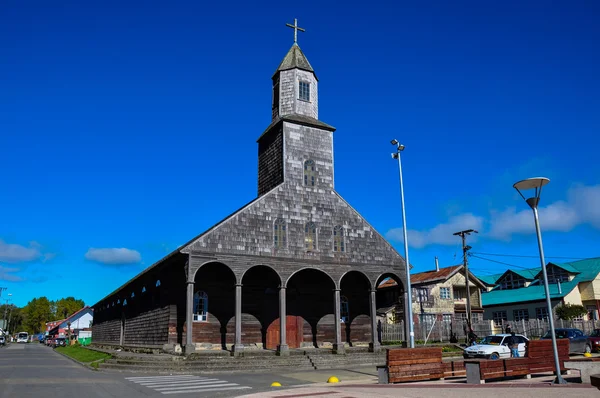 Hermosas Iglesias de Color y Madera, Isla de Chiloé, Chile — Foto de Stock
